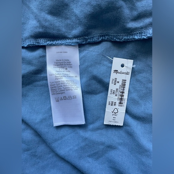 New Madewell NYBG Men Blue Design T Shirt Size Medium - Picture 9 of 11